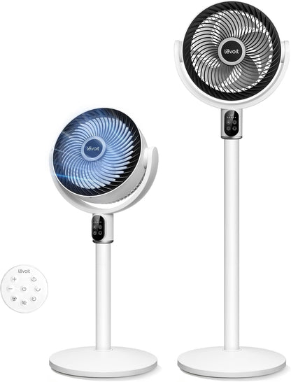 LEVOIT Standing Fan for Bedroom, 20dB Quiet Pedestal Fan for Sleep